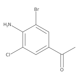 1-(4-Amino-3-bromo-5-chlorophenyl)ethan-1-one结构式