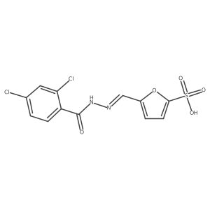 2,4-Dichlorobenzoic acid 2-[(5-sulfo-2-furanyl)methylene]hydrazide Structure