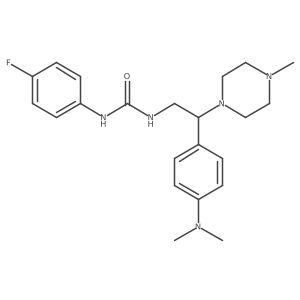 1-(2-(4-(Dimethylamino)phenyl)-2-(4-methylpiperazin-1-yl)ethyl)-3-(4-fluorophenyl)urea Structure