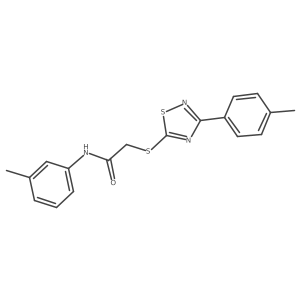 N-(m-tolyl)-2-((3-(p-tolyl)-1,2,4-thiadiazol-5-yl)thio)acetamide Structure