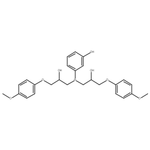 3,3'-((3-Hydroxyphenyl)azanediyl)bis(1-(4-methoxyphenoxy)propan-2-ol) Structure