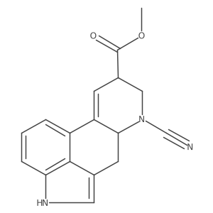 6-Cyano-9,10-didehydroergolinecarboxylic acid methyl ester结构式