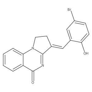 (E)-3-(5-bromo-2-hydroxybenzylidene)-2,3-dihydropyrrolo[1,2-a]quinazolin-5(1H)-one Structure