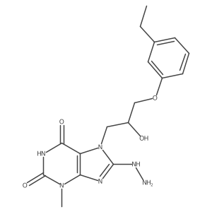 7-(3-(3-ethylphenoxy)-2-hydroxypropyl)-8-hydrazinyl-3-methyl-1H-purine-2,6(3H,7H)-dione Structure