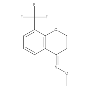 2,3-Dihydro-8-(trifluoromethyl)-4H-1-benzopyran-4-one O-methyloxime结构式