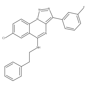 7-chloro-3-(3-fluorophenyl)-N-(2-phenylethyl)[1,2,3]triazolo[1,5-a]quinazolin-5-amine Structure