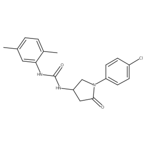 1-(1-(4-Chlorophenyl)-5-oxopyrrolidin-3-yl)-3-(2,5-dimethylphenyl)urea Structure