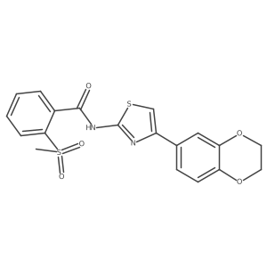 N-(4-(2,3-dihydrobenzo[b][1,4]dioxin-6-yl)thiazol-2-yl)-2-(methylsulfonyl)benzamide Structure