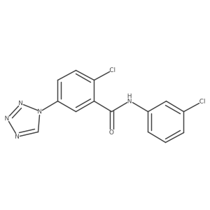 2-chloro-N-(3-chlorophenyl)-5-(1H-tetrazol-1-yl)benzamide Structure