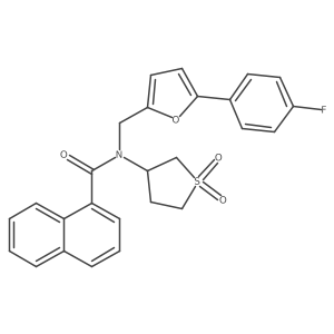 N-(1,1-dioxidotetrahydrothiophen-3-yl)-N-{[5-(4-fluorophenyl)furan-2-yl]methyl}naphthalene-1-carboxamide Structure