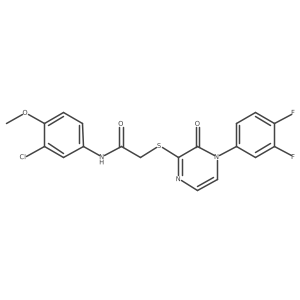 N-(3-chloro-4-methoxyphenyl)-2-((4-(3,4-difluorophenyl)-3-oxo-3,4-dihydropyrazin-2-yl)thio)acetamide Structure