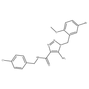 5-amino-1-(5-bromo-2-methoxybenzyl)-N-(4-chlorobenzyl)-1H-1,2,3-triazole-4-carboxamide Structure