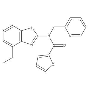 N-(4-ethylbenzo[d]thiazol-2-yl)-N-(pyridin-2-ylmethyl)furan-2-carboxamide结构式