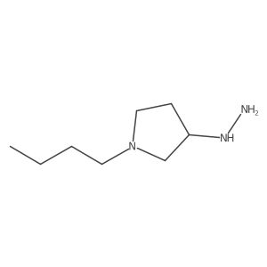 1-Butyl-3-hydrazinylpyrrolidine结构式