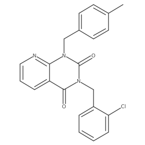 3-[(2-chlorophenyl)methyl]-1-[(4-methylphenyl)methyl]-1H,2H,3H,4H-pyrido[2,3-d]pyrimidine-2,4-dione结构式