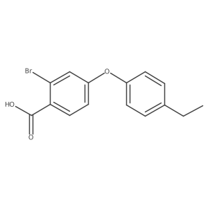 2-Bromo-4-(4-ethylphenoxy)benzoicacid结构式