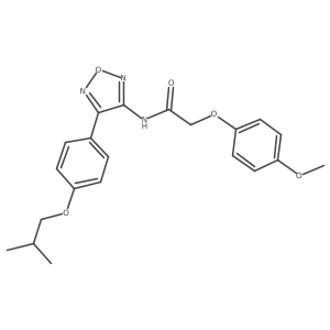 2-(4-methoxyphenoxy)-N-{4-[4-(2-methylpropoxy)phenyl]-1,2,5-oxadiazol-3-yl}acetamide Structure