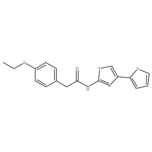 2-(4-(ethylthio)phenyl)-N-(4-(thiophen-2-yl)thiazol-2-yl)acetamide Structure