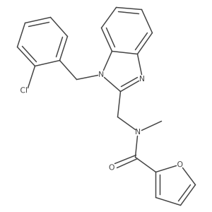 N-({1-[(2-chlorophenyl)methyl]-1H-1,3-benzodiazol-2-yl}methyl)-N-methylfuran-2-carboxamide Structure