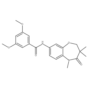 3,5-dimethoxy-N-(3,3,5-trimethyl-4-oxo-2,3,4,5-tetrahydrobenzo[b][1,4]oxazepin-8-yl)benzamide结构式