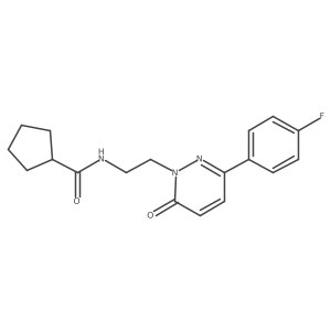 N-(2-(3-(4-fluorophenyl)-6-oxopyridazin-1(6H)-yl)ethyl)cyclopentanecarboxamide Structure