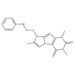 1,3,7-trimethyl-8-(2-(phenylamino)ethyl)-1H-imidazo[2,1-f]purine-2,4(3H,8H)-dione结构式