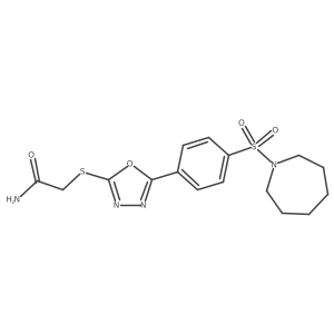 2-({5-[4-(Azepane-1-sulfonyl)phenyl]-1,3,4-oxadiazol-2-YL}sulfanyl)acetamide结构式