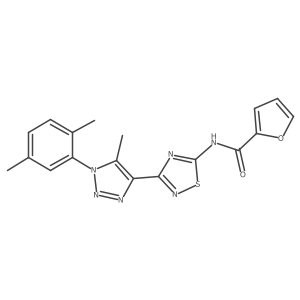 N-{3-[1-(2,5-dimethylphenyl)-5-methyl-1H-1,2,3-triazol-4-yl]-1,2,4-thiadiazol-5-yl}furan-2-carboxamide Structure