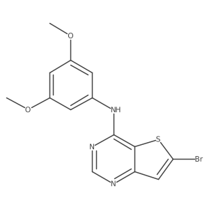 6-Bromo-N-(3,5-dimethoxyphenyl)-thieno[3,2-d]pyrimidin-4-amine结构式