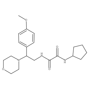 N1-cyclopentyl-N2-(2-(4-methoxyphenyl)-2-morpholinoethyl)oxalamide结构式