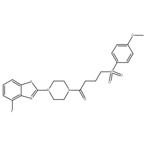 1-(4-(4-Fluorobenzo[d]thiazol-2-yl)piperazin-1-yl)-4-((4-methoxyphenyl)sulfonyl)butan-1-one Structure