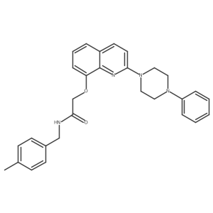 N-(4-methylbenzyl)-2-((2-(4-phenylpiperazin-1-yl)quinolin-8-yl)oxy)acetamide Structure