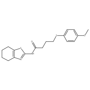 4-((4-methoxyphenyl)thio)-N-(4,5,6,7-tetrahydrobenzo[d]thiazol-2-yl)butanamide Structure
