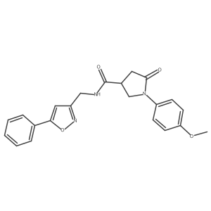 1-(4-methoxyphenyl)-5-oxo-N-((5-phenylisoxazol-3-yl)methyl)pyrrolidine-3-carboxamide Structure