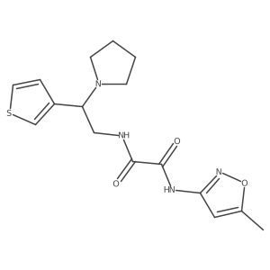 N1-(5-methylisoxazol-3-yl)-N2-(2-(pyrrolidin-1-yl)-2-(thiophen-3-yl)ethyl)oxalamide Structure