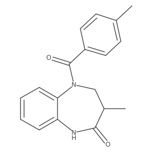 3-methyl-5-(4-methylbenzoyl)-4,5-dihydro-1H-benzo[b][1,4]diazepin-2(3H)-one Structure