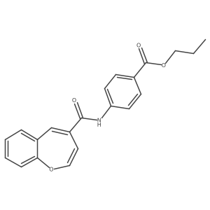 Propyl 4-(1-benzoxepine-4-amido)benzoate结构式
