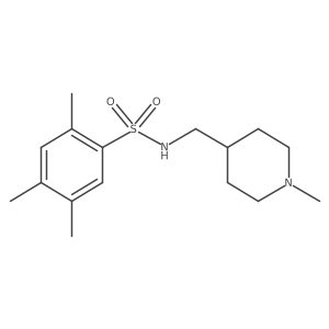 2,4,5-trimethyl-N-((1-methylpiperidin-4-yl)methyl)benzenesulfonamide Structure