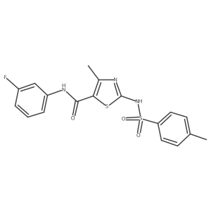 5-Thiazolecarboxamide, N-(3-fluorophenyl)-4-methyl-2-[[(4-methylphenyl)sulfonyl]amino]-结构式