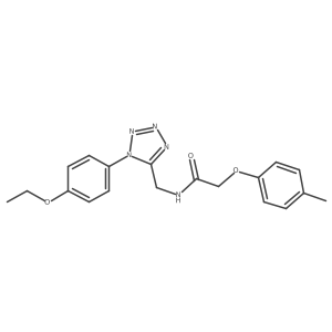 N-((1-(4-ethoxyphenyl)-1H-tetrazol-5-yl)methyl)-2-(p-tolyloxy)acetamide结构式