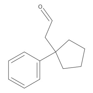 2-(1-Phenylcyclopentyl)acetaldehyde结构式