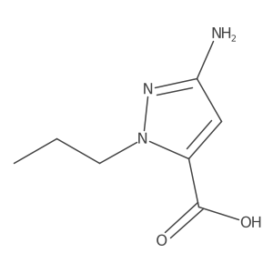 3-amino-1-propyl-1H-pyrazole-5-carboxylic acid结构式