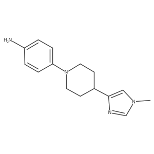 4-[4-(1-Methyl-1H-imidazol-4-yl)-1-piperidinyl]benzenamine结构式