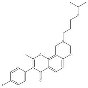 3-(4-fluorophenyl)-9-(3-isopropoxypropyl)-2-methyl-9,10-dihydrochromeno[8,7-e][1,3]oxazin-4(8H)-one Structure