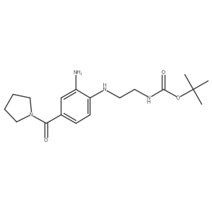 tert-Butyl (2-{[2-amino-4-(pyrrolidin-1-ylcarbonyl)phenyl]amino}ethyl)carbamate Structure