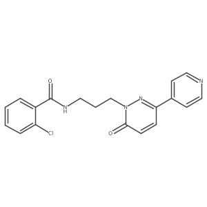 2-chloro-N-(3-(6-oxo-3-(pyridin-4-yl)pyridazin-1(6H)-yl)propyl)benzamide结构式