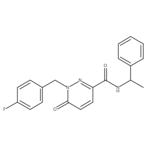 1-[(4-Fluorophenyl)methyl]-6-oxo-N-(1-phenylethyl)pyridazine-3-carboxamide Structure