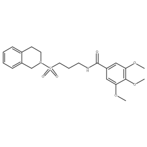 3,4,5-trimethoxy-N-[3-(1,2,3,4-tetrahydroisoquinoline-2-sulfonyl)propyl]benzamide结构式
