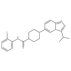 N-(2-fluorophenyl)-1-[3-(propan-2-yl)[1,2,4]triazolo[4,3-b]pyridazin-6-yl]piperidine-4-carboxamide Structure