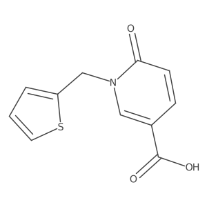 6-Oxo-1-(thiophen-2-ylmethyl)-1,6-dihydropyridine-3-carboxylic acid结构式